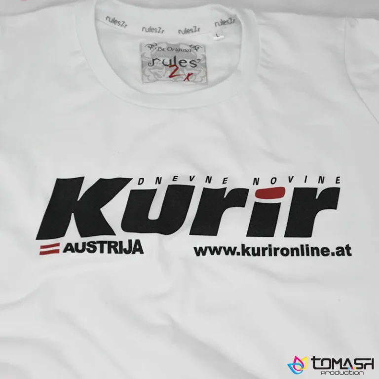 stampa logoa na majici kurir